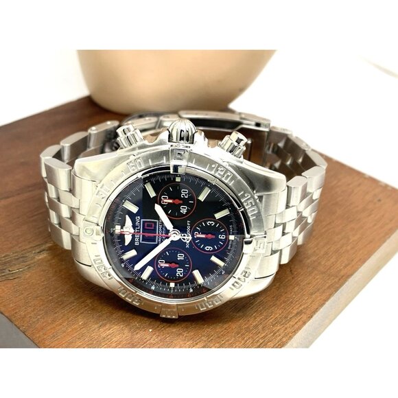 Breitling Men's Watch A44359 Blackbird Swiss Automatic Chronograph Black Dial - Picture 8 of 14